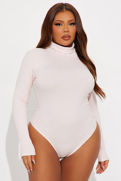 Tess Turtleneck Bodysuit - Bubblegum Pink