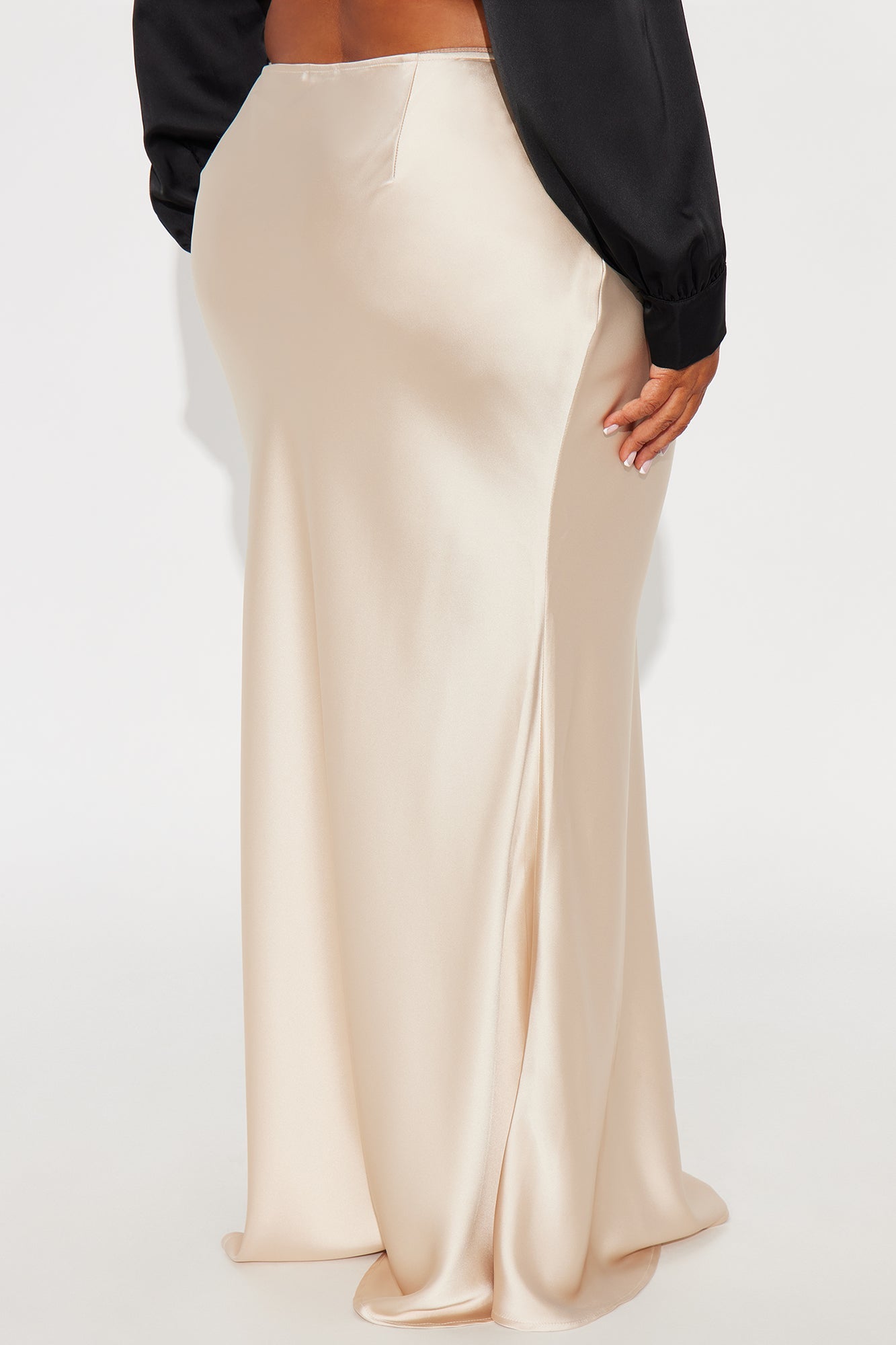 Love Like This Satin Maxi Skirt - Champagne