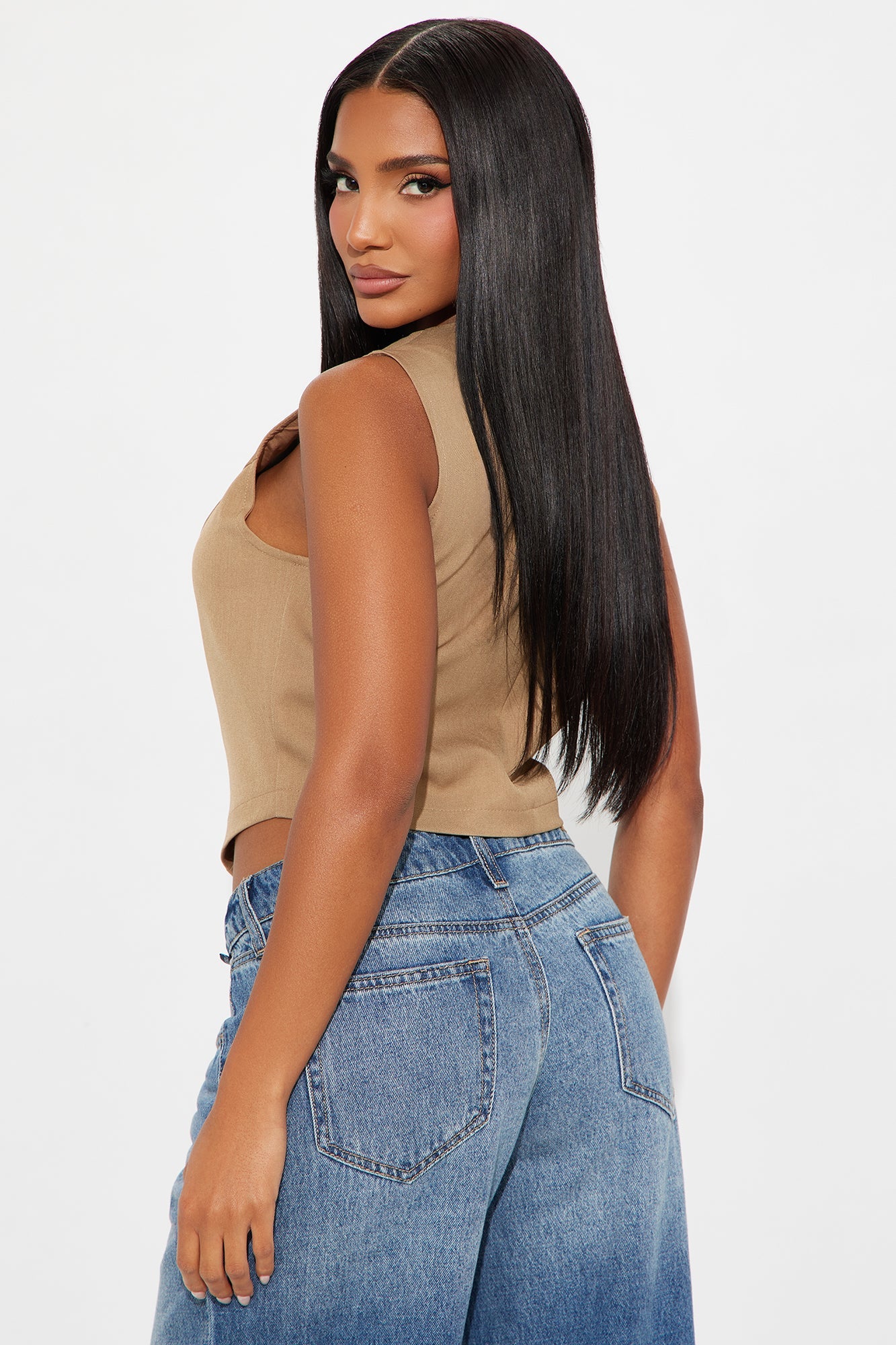 The Giselle Vest - Taupe