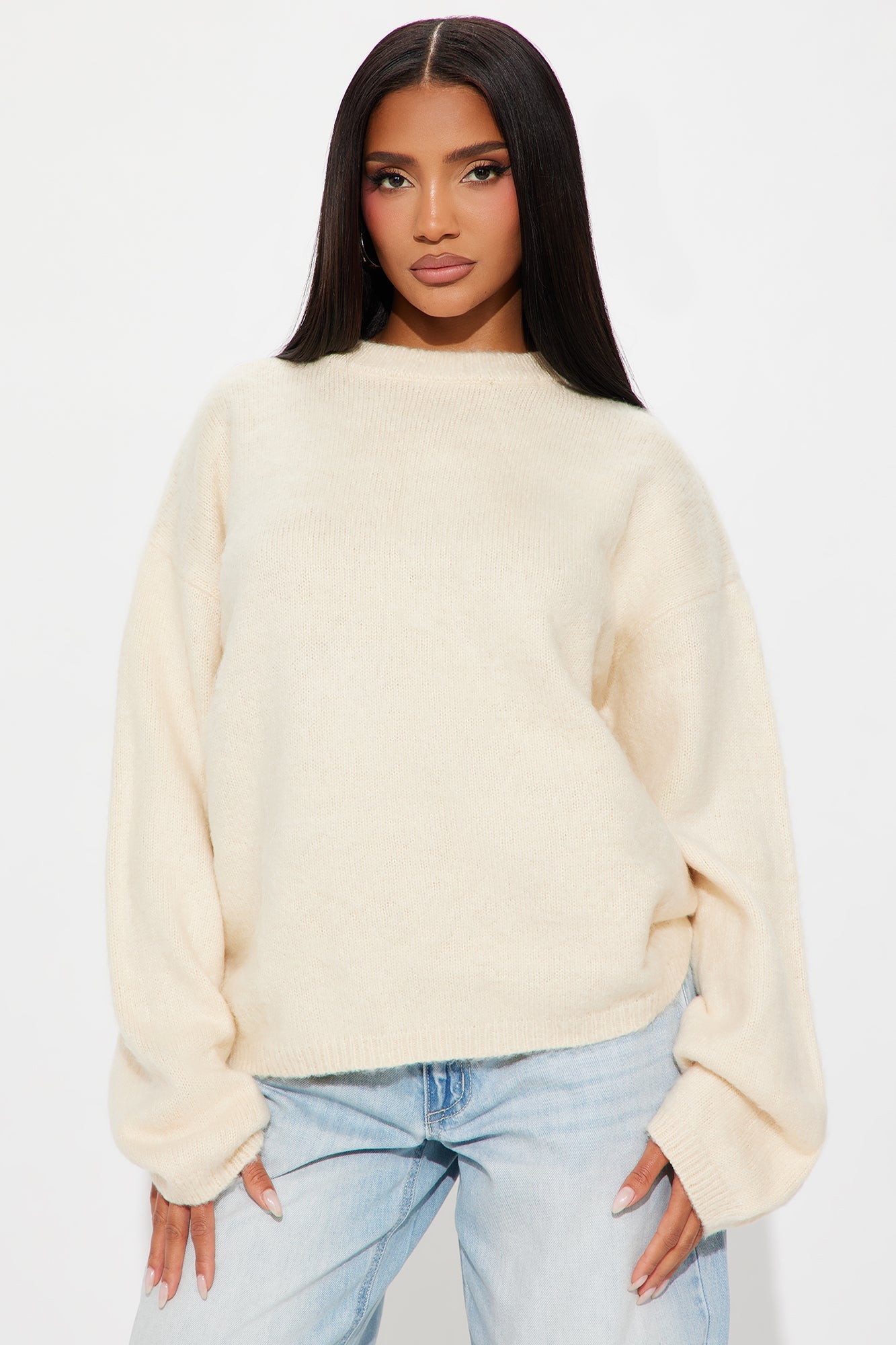 Toasty Feels Oversized Sweater - Cream