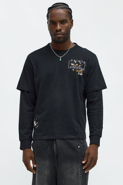 Saints Sinners Twofer Tee - Black