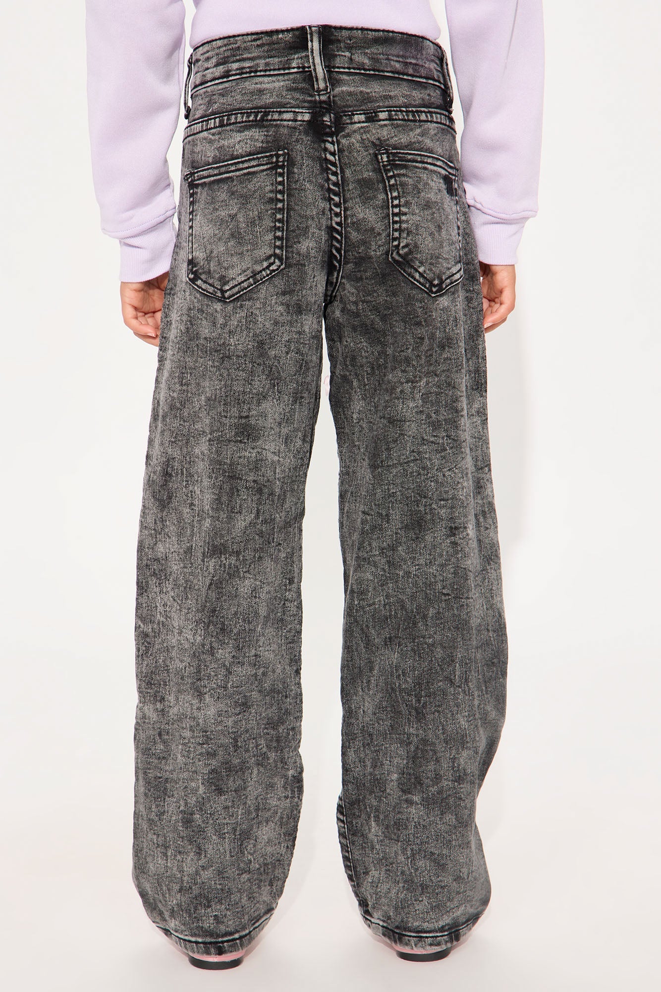 Mini Covered In Bows Straight Leg Jeans - Black