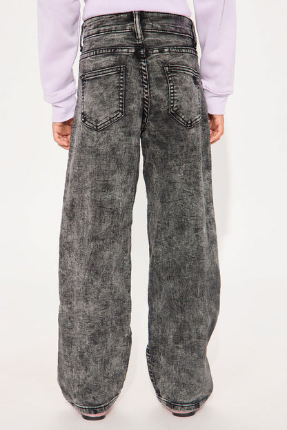 Mini Covered In Bows Straight Leg Jeans - Black