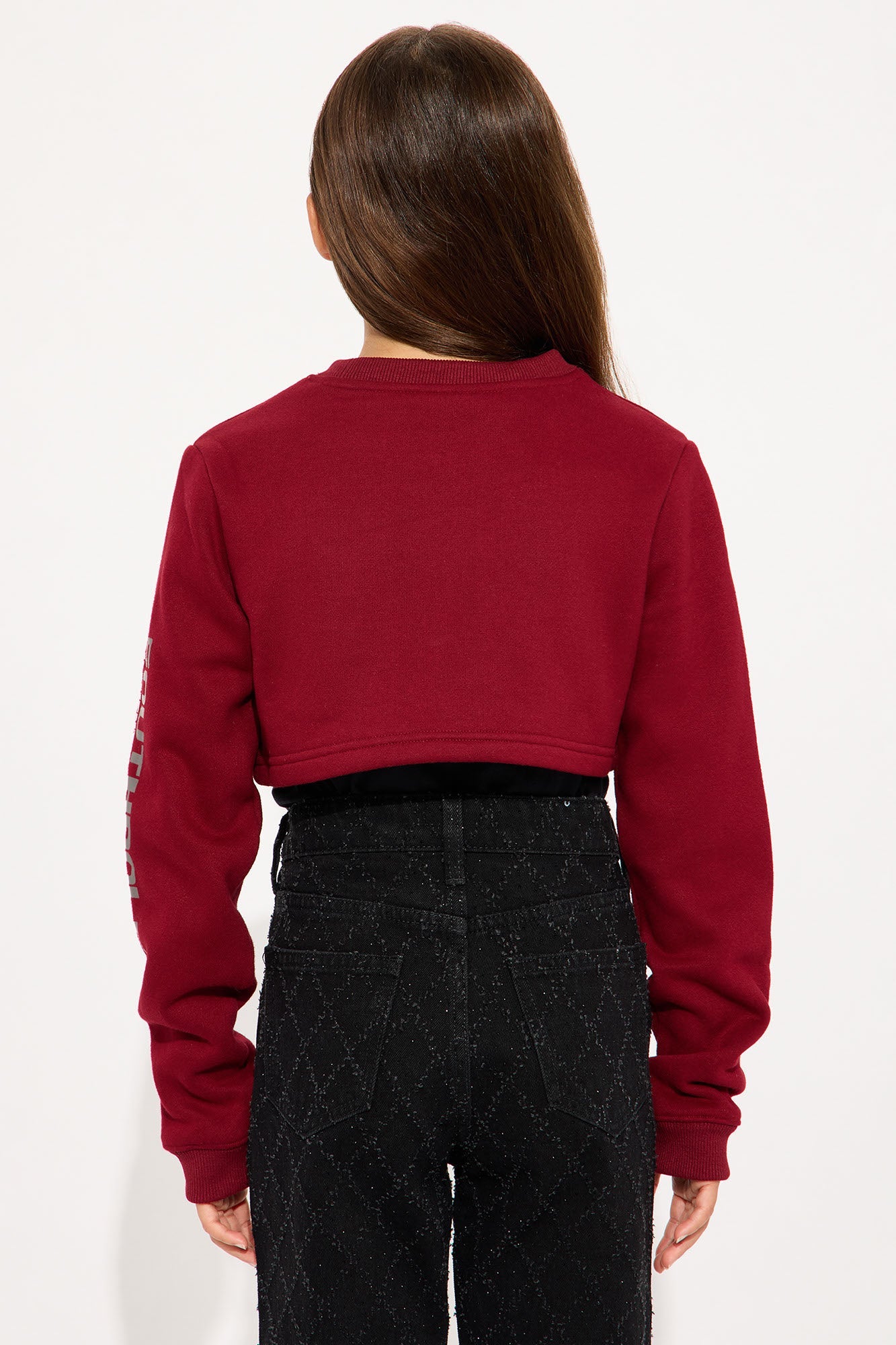 Mini Southpole Signature Cropped Sweatshirt - Red
