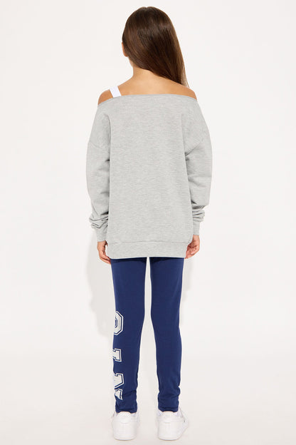 Mini Brooklyn Baby Legging Set - Heather/Combo