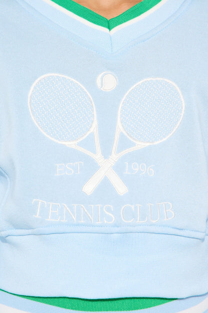 Mini Preppy Life Skirt Set - Light Blue