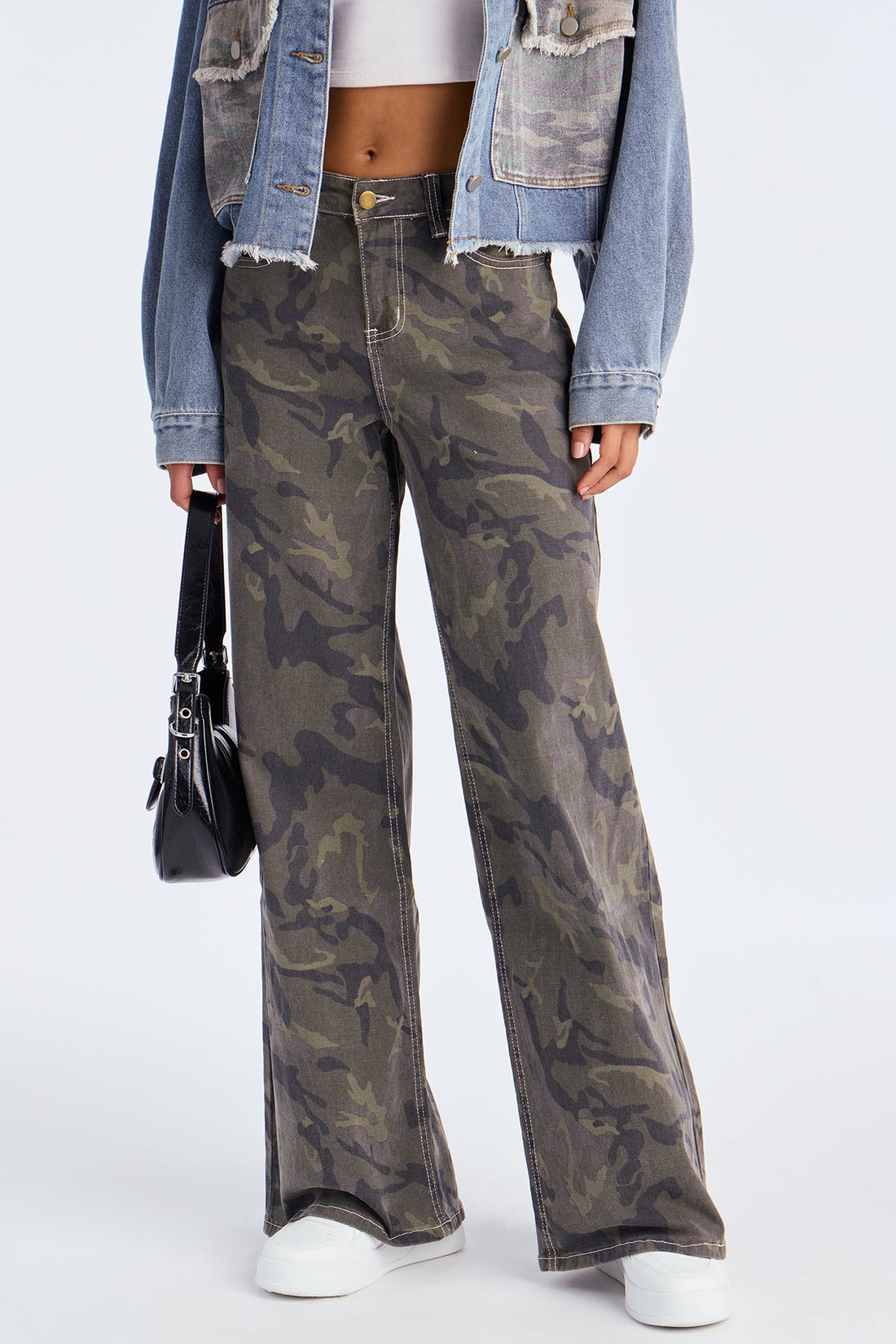 Willow Camo Wide Leg Pant 33″ - Camouflage