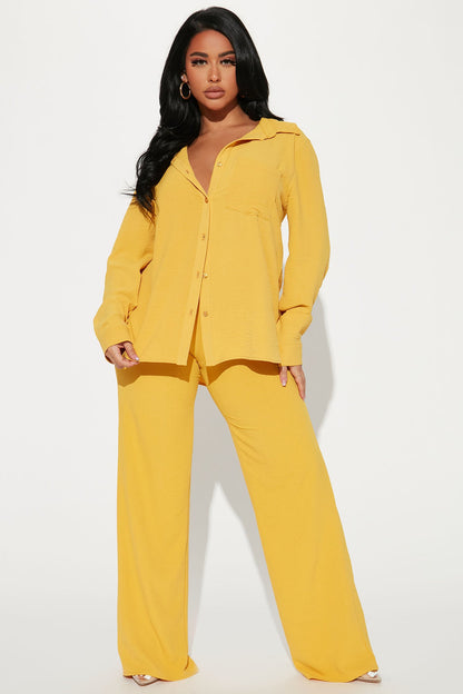Makenzie Pant Set - Mustard