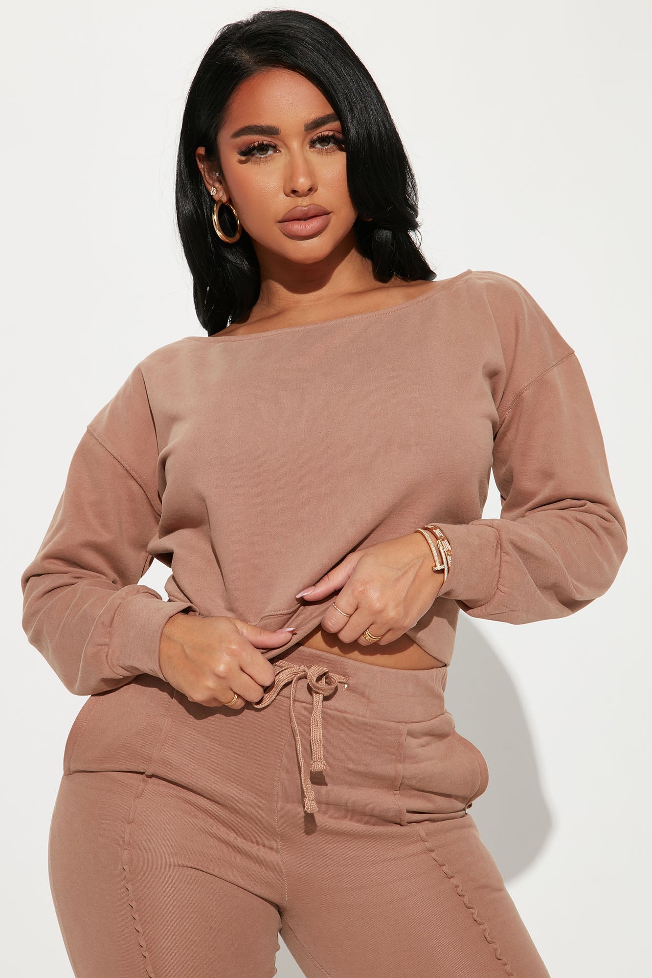 Easy Going Pant Set - Taupe