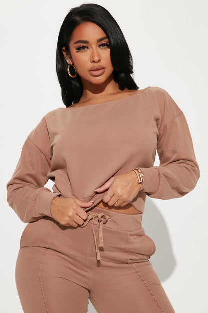 Easy Going Pant Set - Taupe