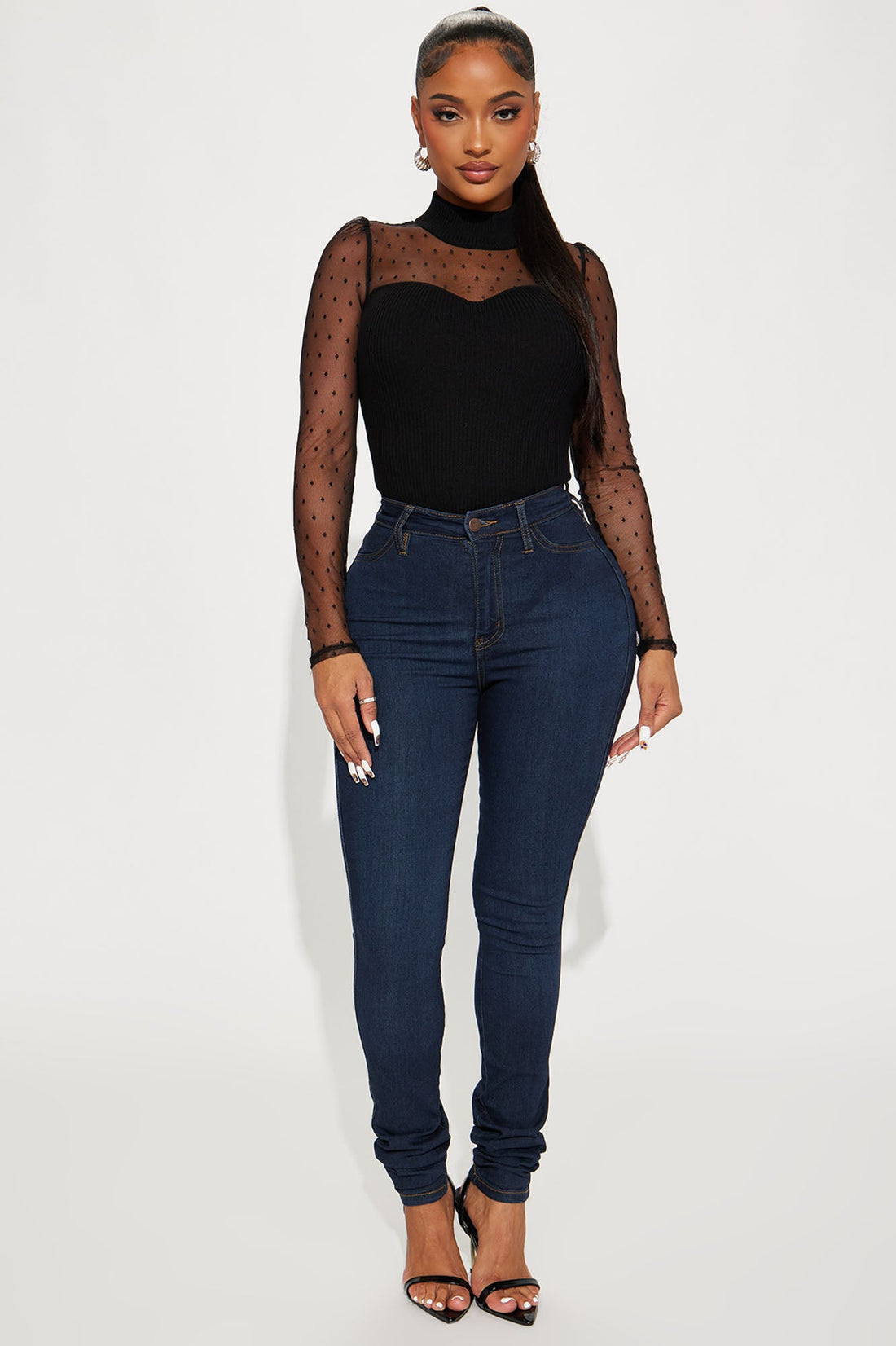 Ravenna Mesh Bodysuit - Black