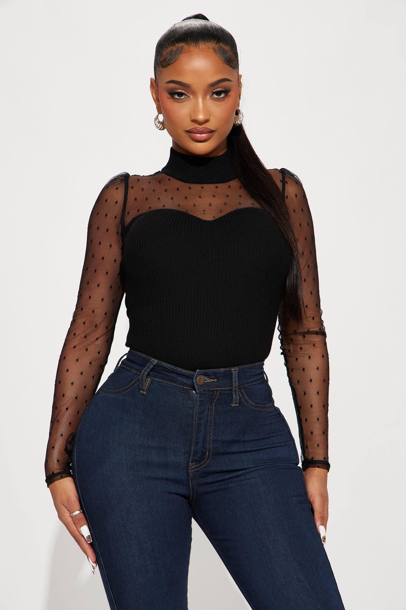 Ravenna Mesh Bodysuit - Black