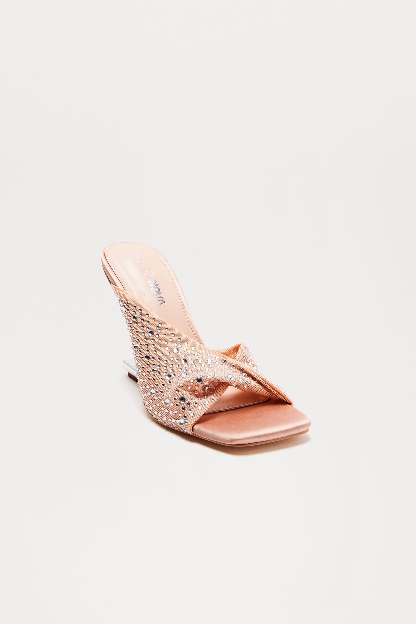 Camden Rhinestone Wedges - Nude