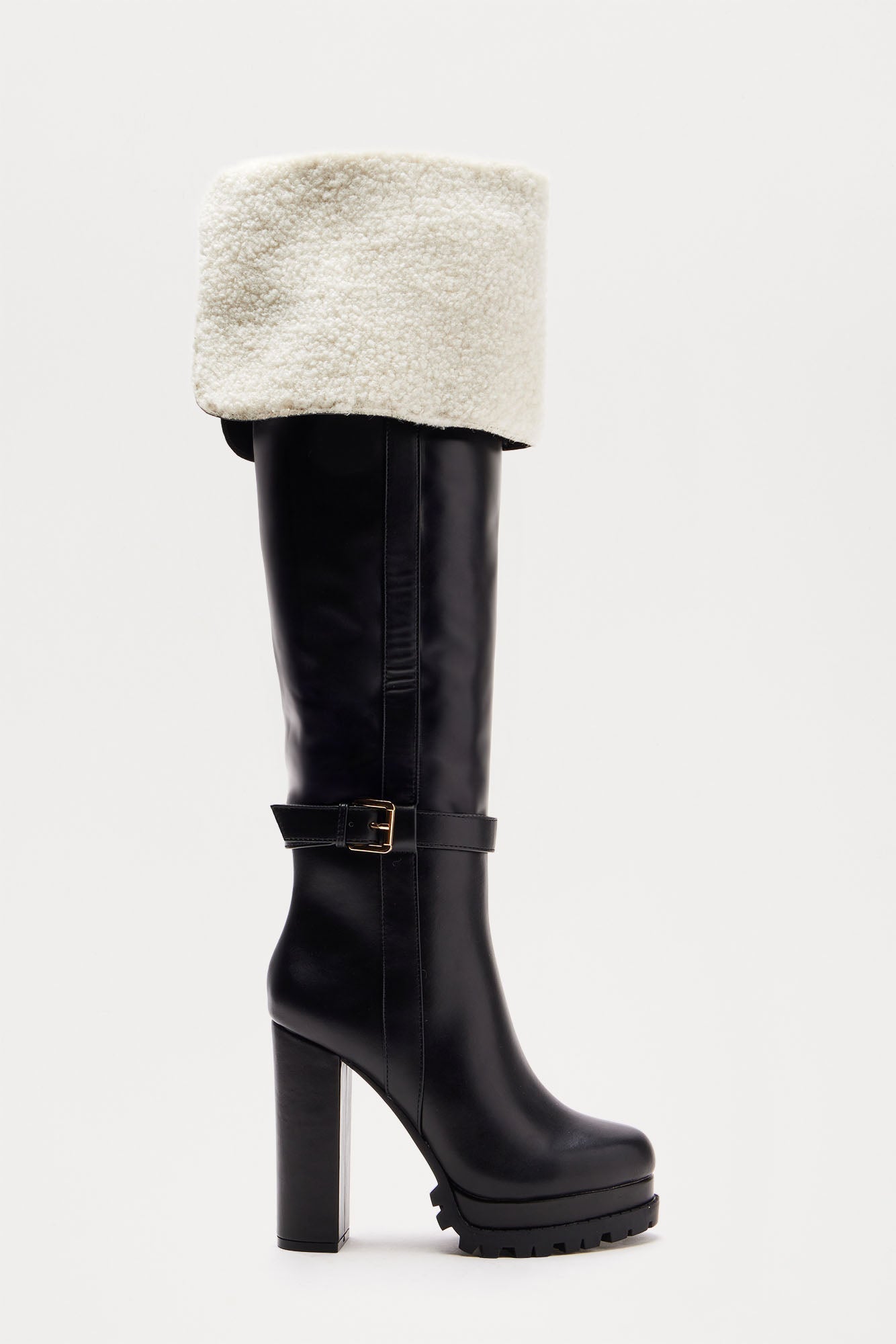 Winter Dream Knee High Boots - Black