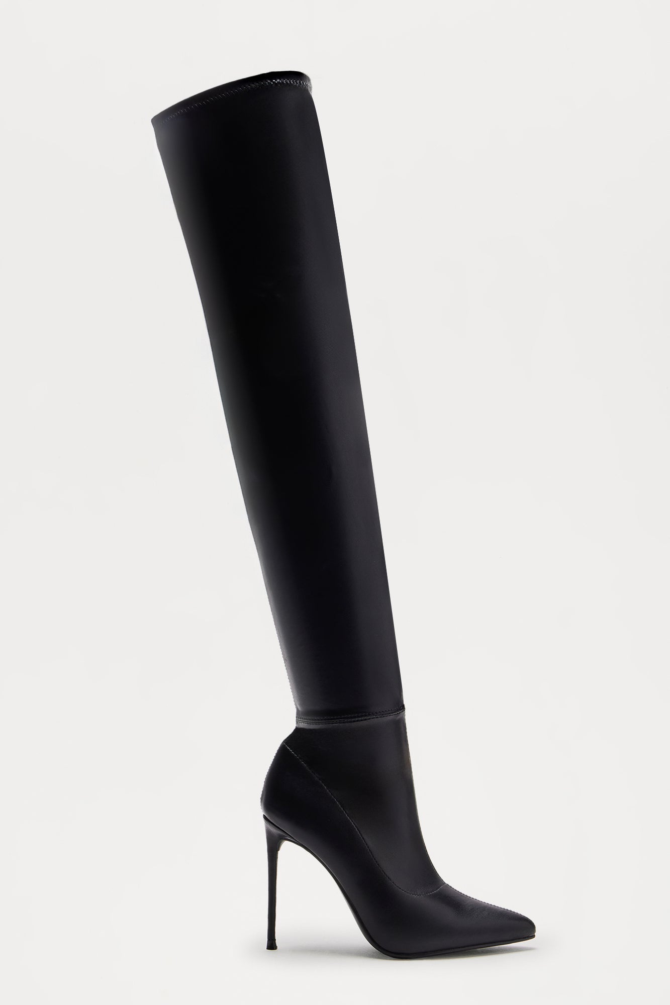 Kylan Thigh High Boots - Black