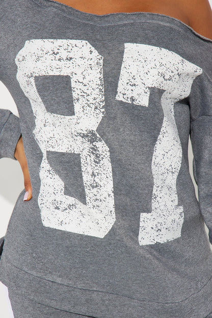 Eighty Seven Fleece Pant Set - Heather Grey