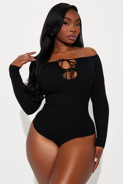 Sotainy Sweater Bodysuit - Black