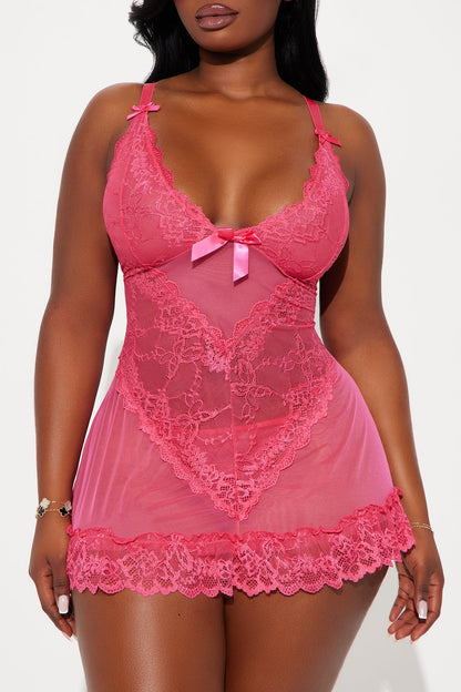 Best You Ever Had Babydoll - Hot Pink