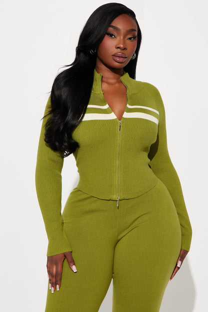 Study Session Sweater Pant Set - Green