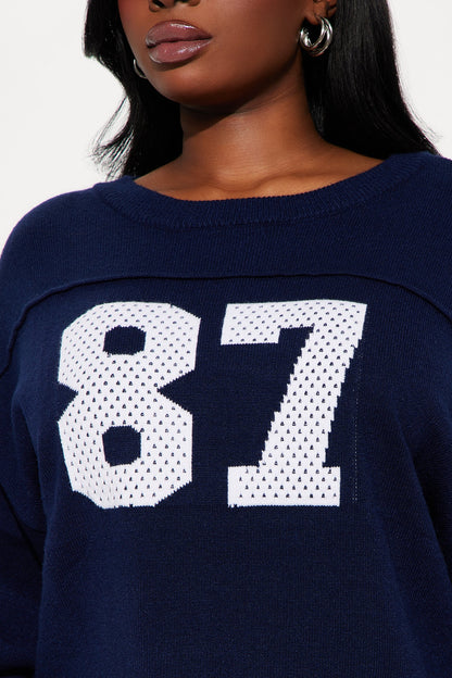 Sporty Vibes Flare Leg Pant Set - Navy