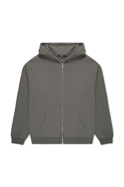 410 Oversized Zip Hoodie - Moss Grey