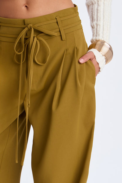 Always Ambitious Belted Trouser Pant 32″ - Chartreuse