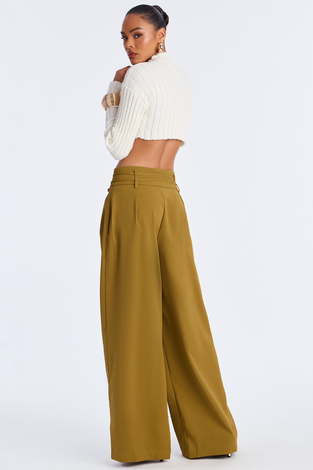 Always Ambitious Belted Trouser Pant 32″ - Chartreuse