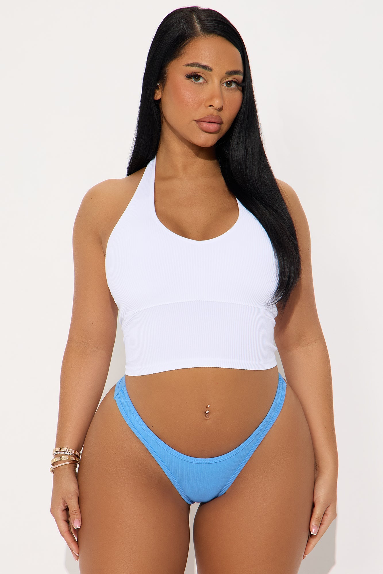 My Ribbed Thong - Blue