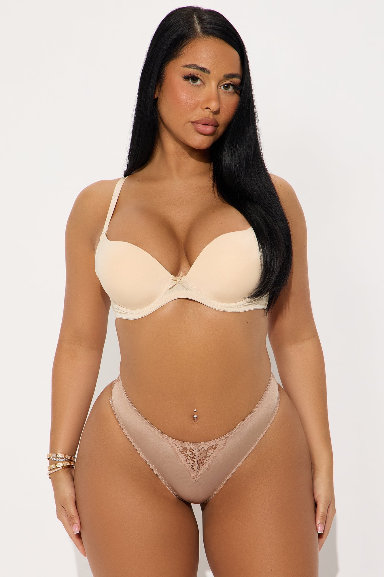 Cheeky Lace Back Bikini - Mocha
