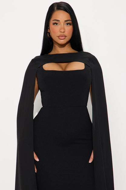 Soft Hearts Maxi Gown - Black