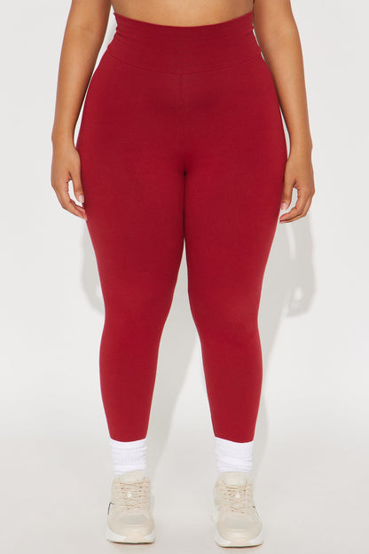 Running Around High Rise Legging - DarkRed