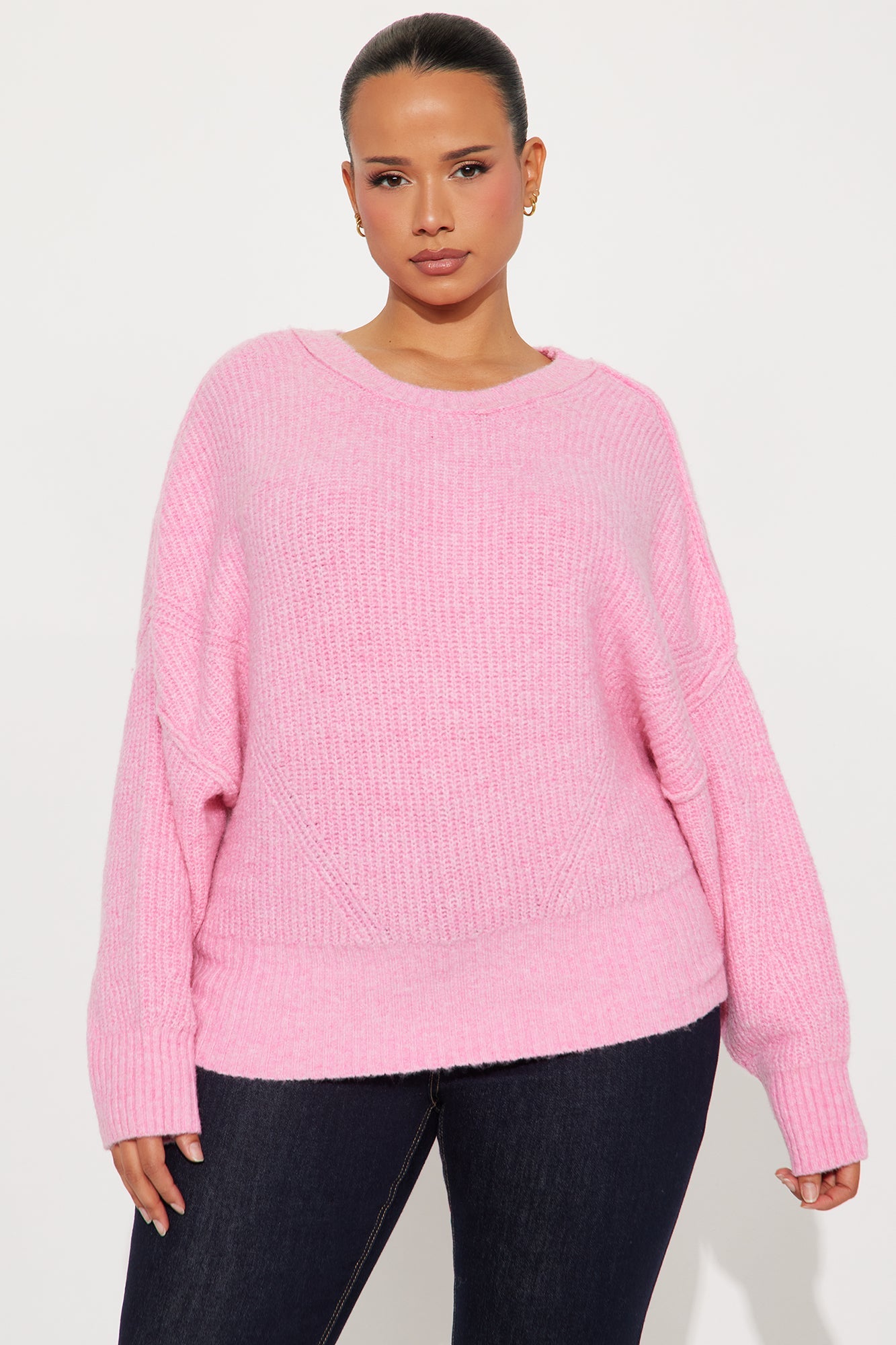 Ice Baby Crew Neck Sweater - Pink