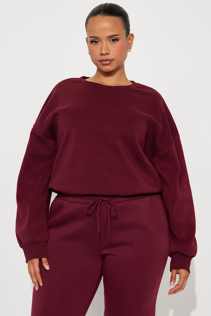 Candice Lounge Crew Neck - Burgundy