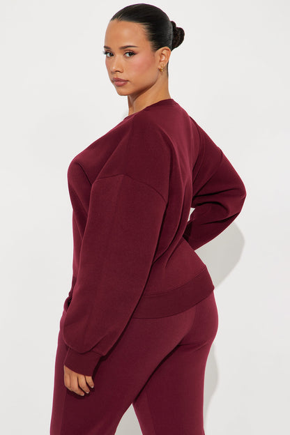 Candice Lounge Crew Neck - Burgundy