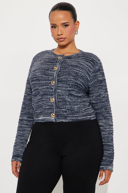Class Act Cardigan - Navy