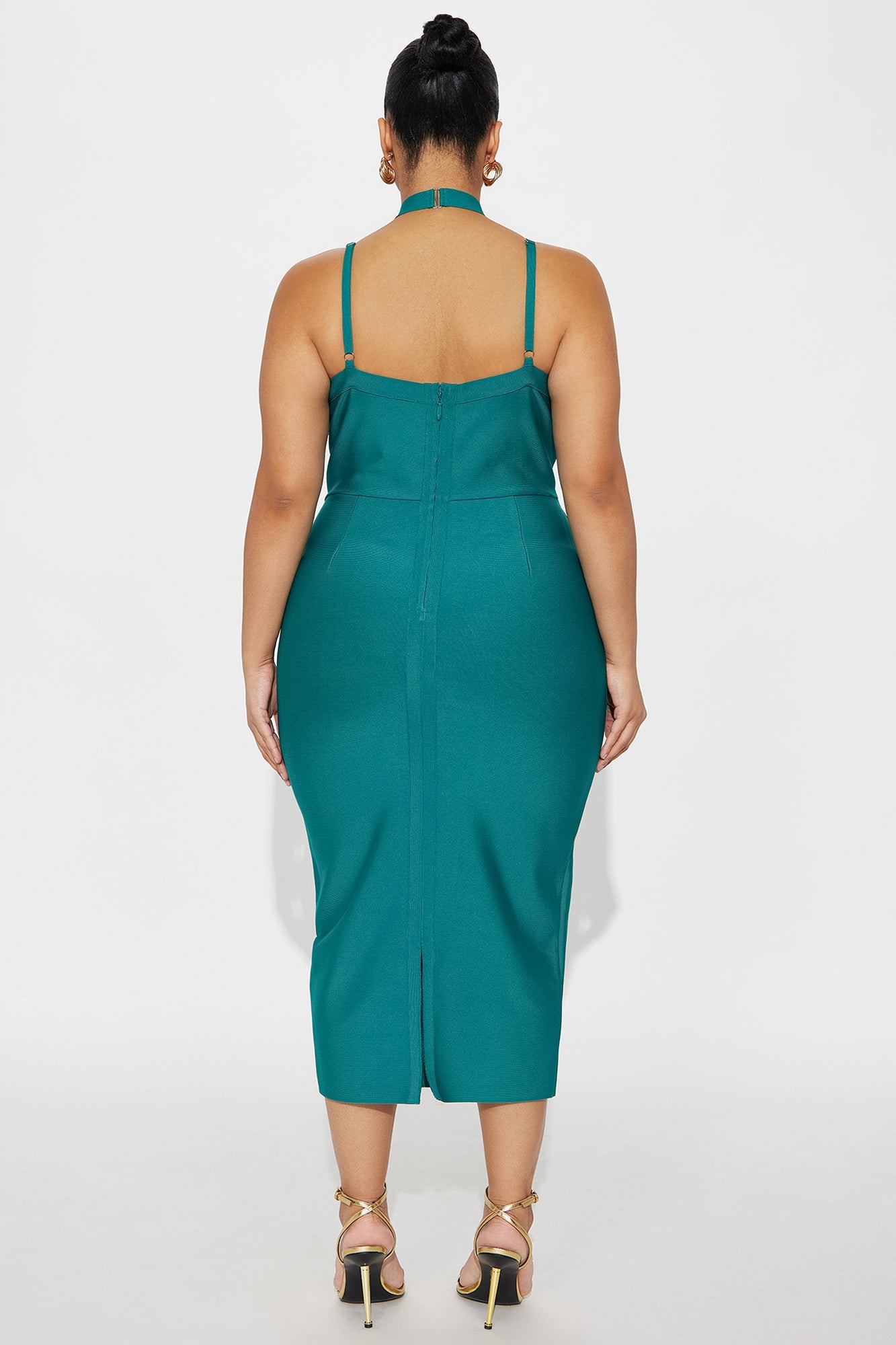 Feel The Vibes Bandage Mini Dress - Teal