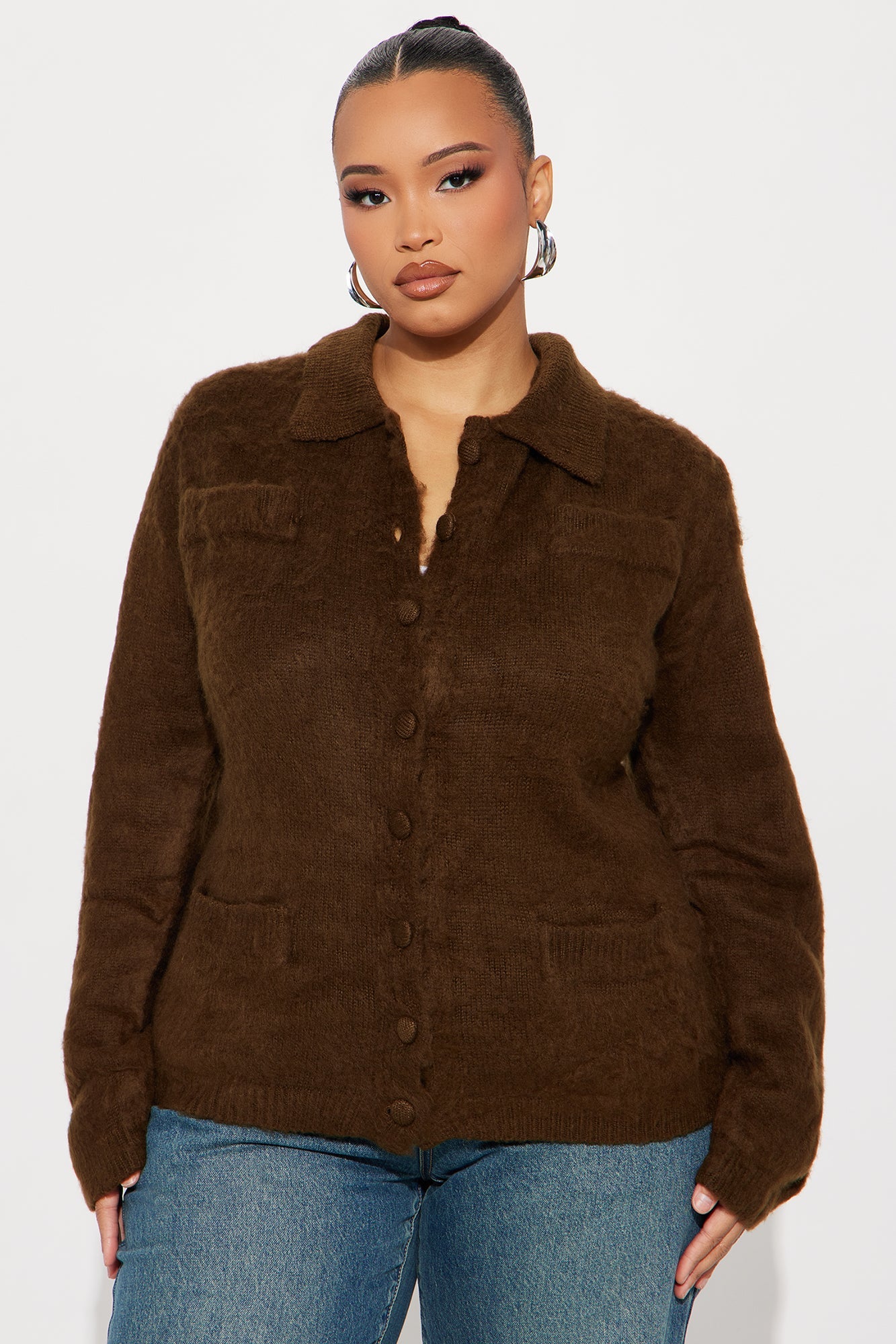 Hit The Streets Oversized Cardigan - Olive