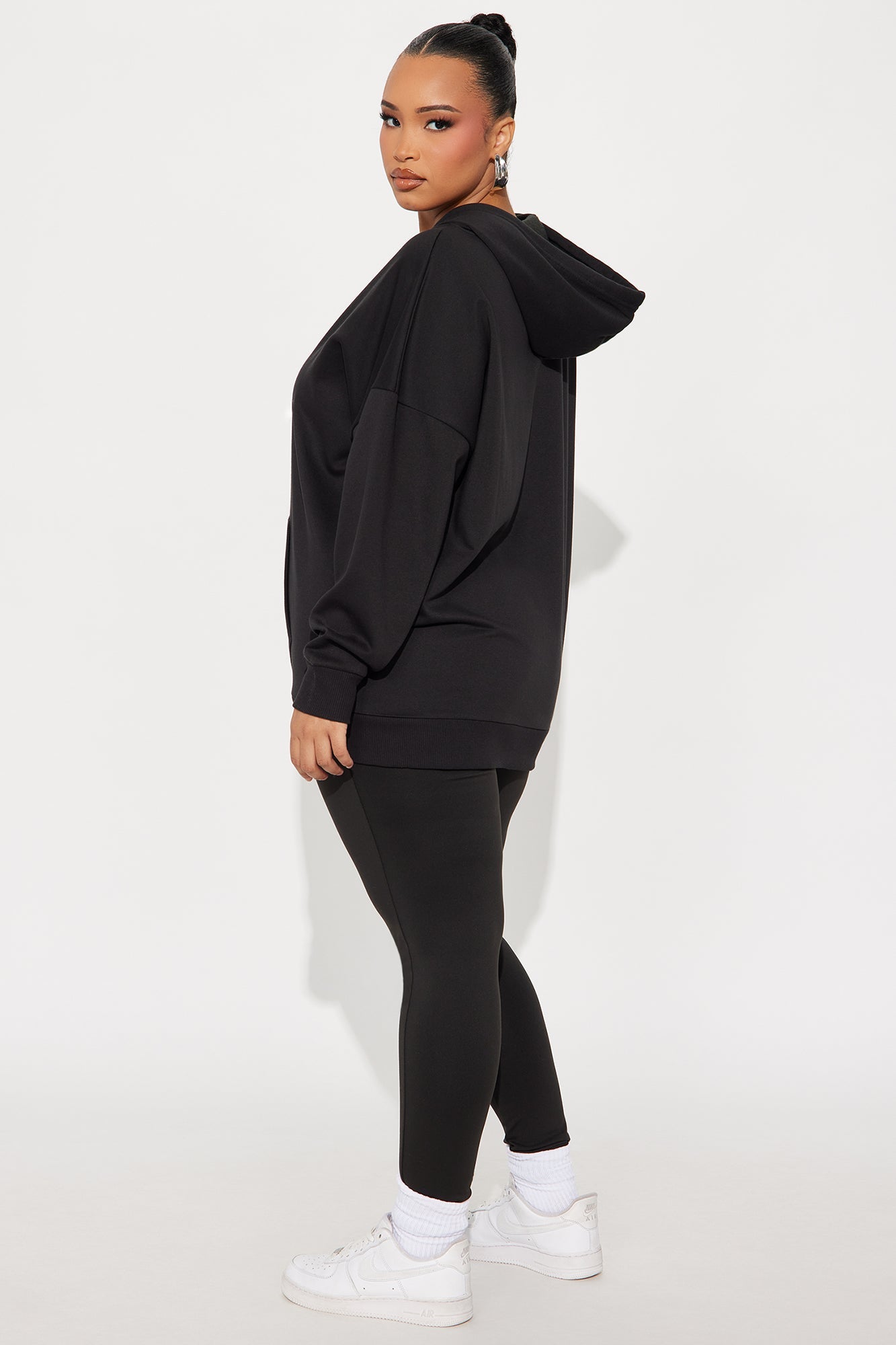 Beckham Zip Up Fleece Pant Set - Black