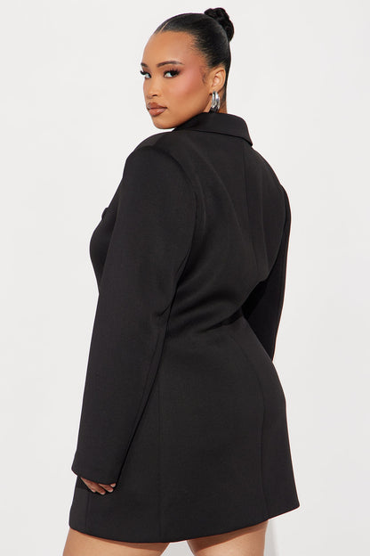 Arbitration Babe Blazer Mini Dress - Black