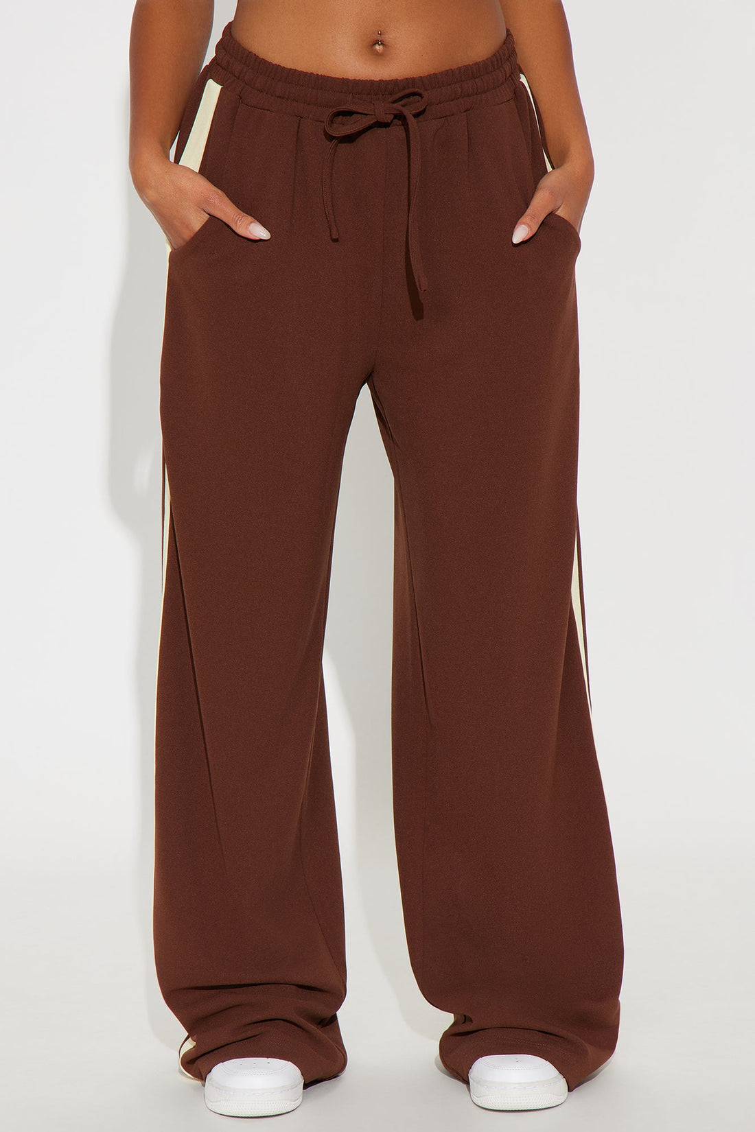 Point Of View Track Trouser Pant - Brown/combo
