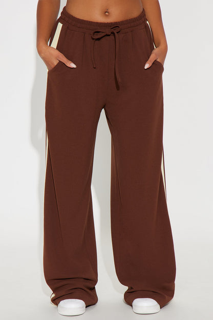 Point Of View Track Trouser Pant - Brown/combo