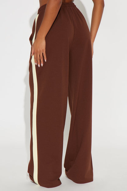 Point Of View Track Trouser Pant - Brown/combo