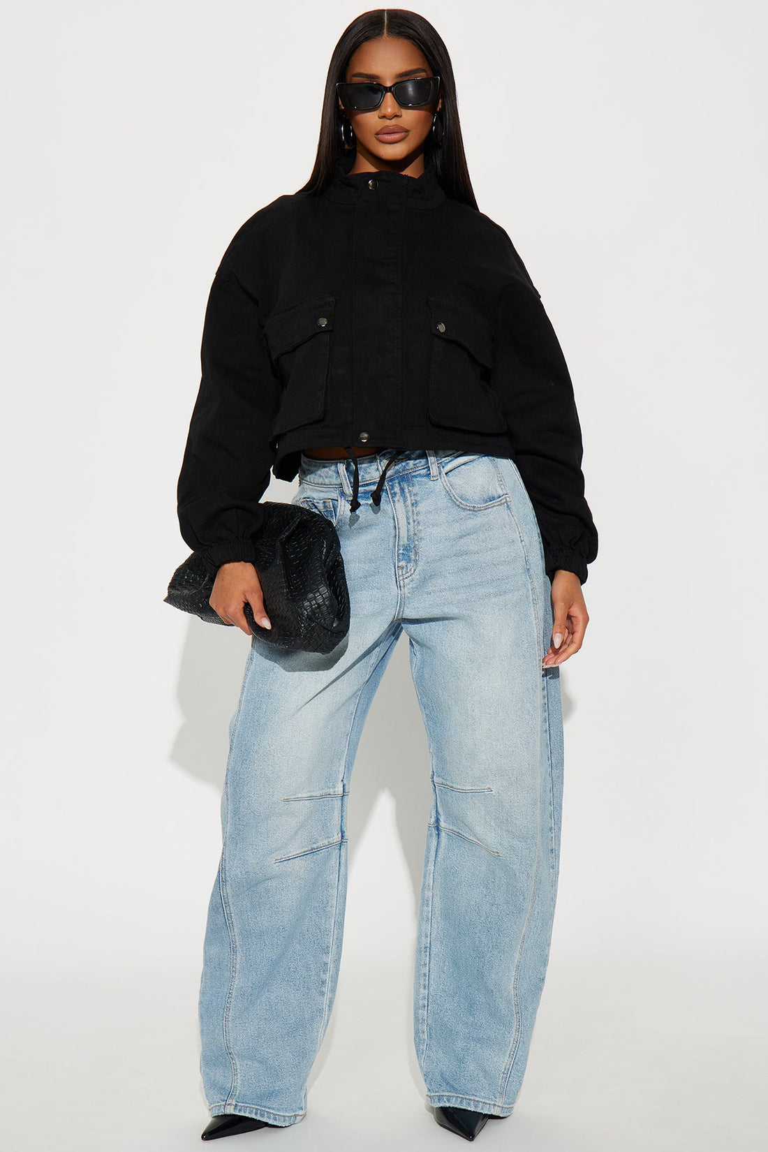 Edge Of Town Twill Bomber Jacket - Black