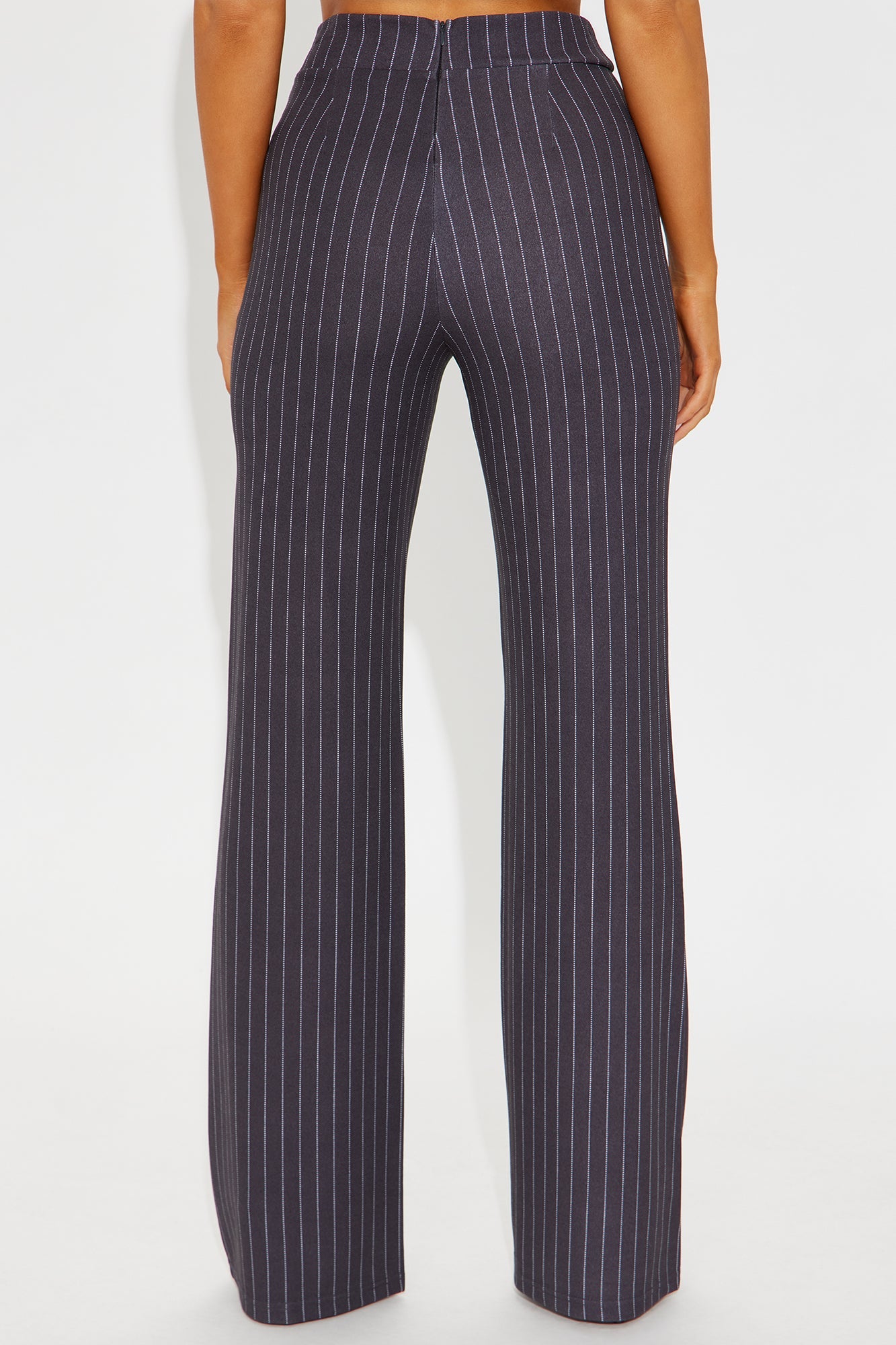 Victoria High Waisted Dress Pant Pinstripe - Grey/combo