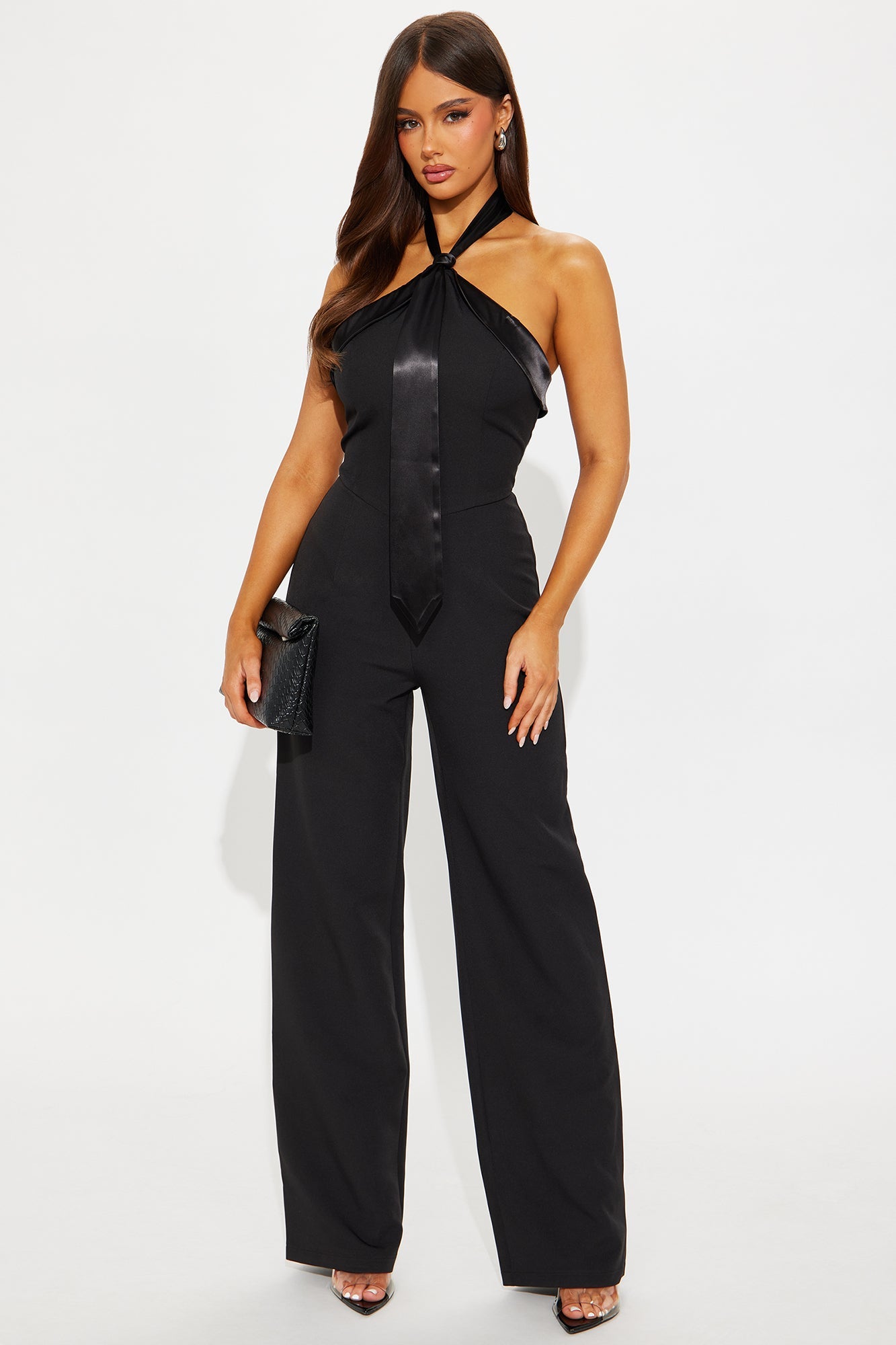 Closed Deal Wide Leg Jumpsuit - Black