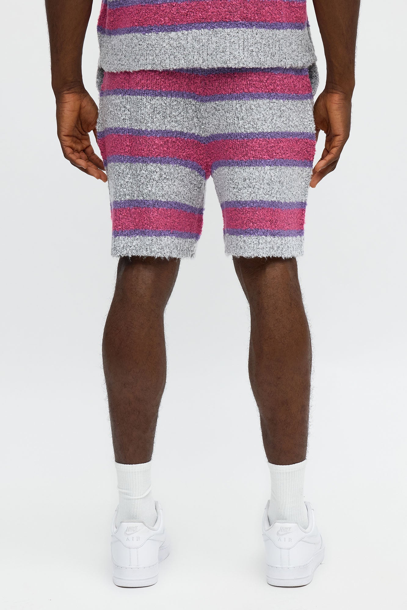 Meadows Striped Shorts - White/Pink