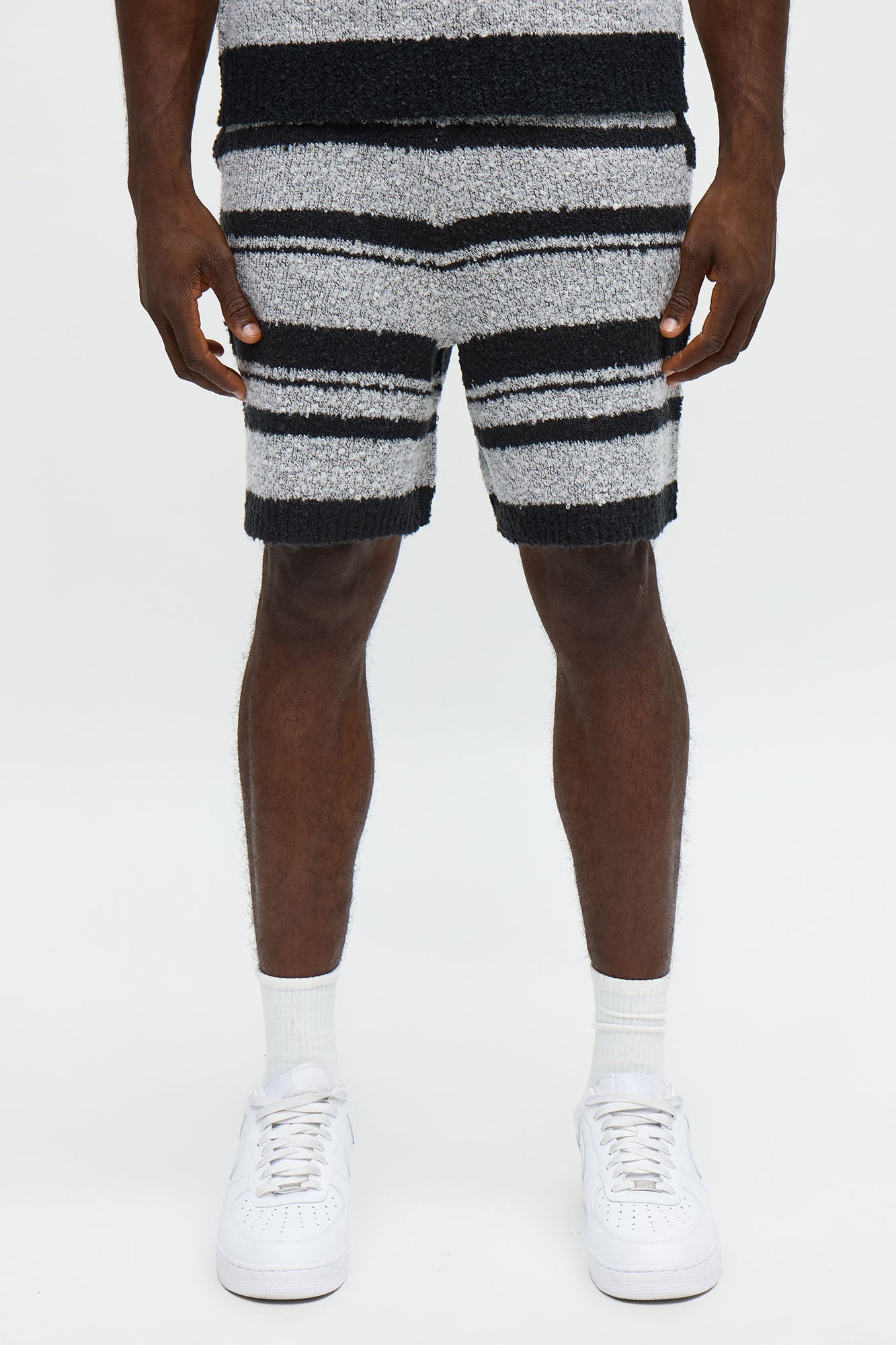 Meadows Striped Shorts - Black/Grey