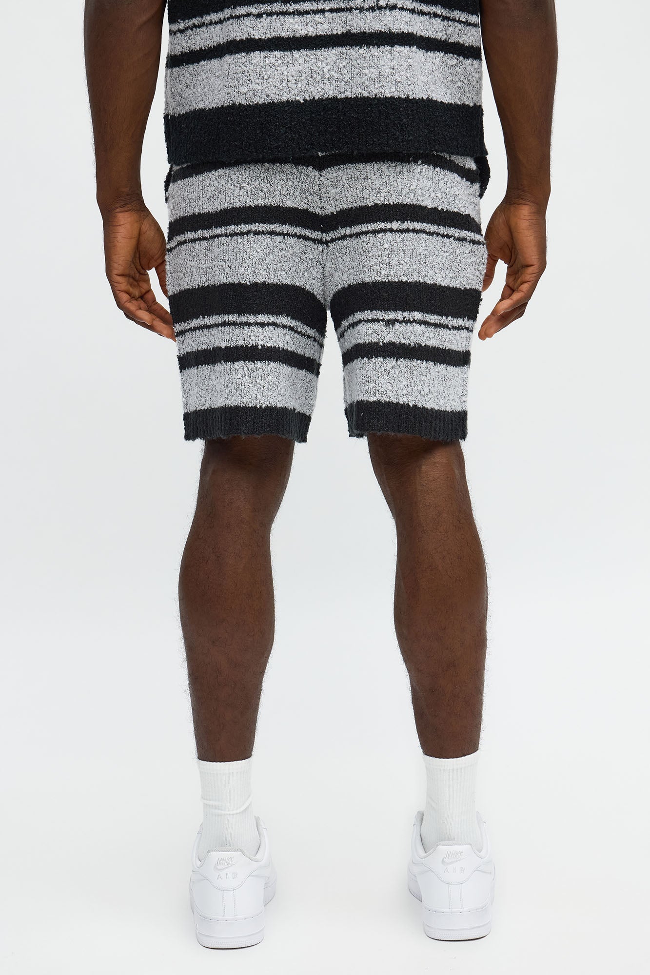 Meadows Striped Shorts - Black/Grey