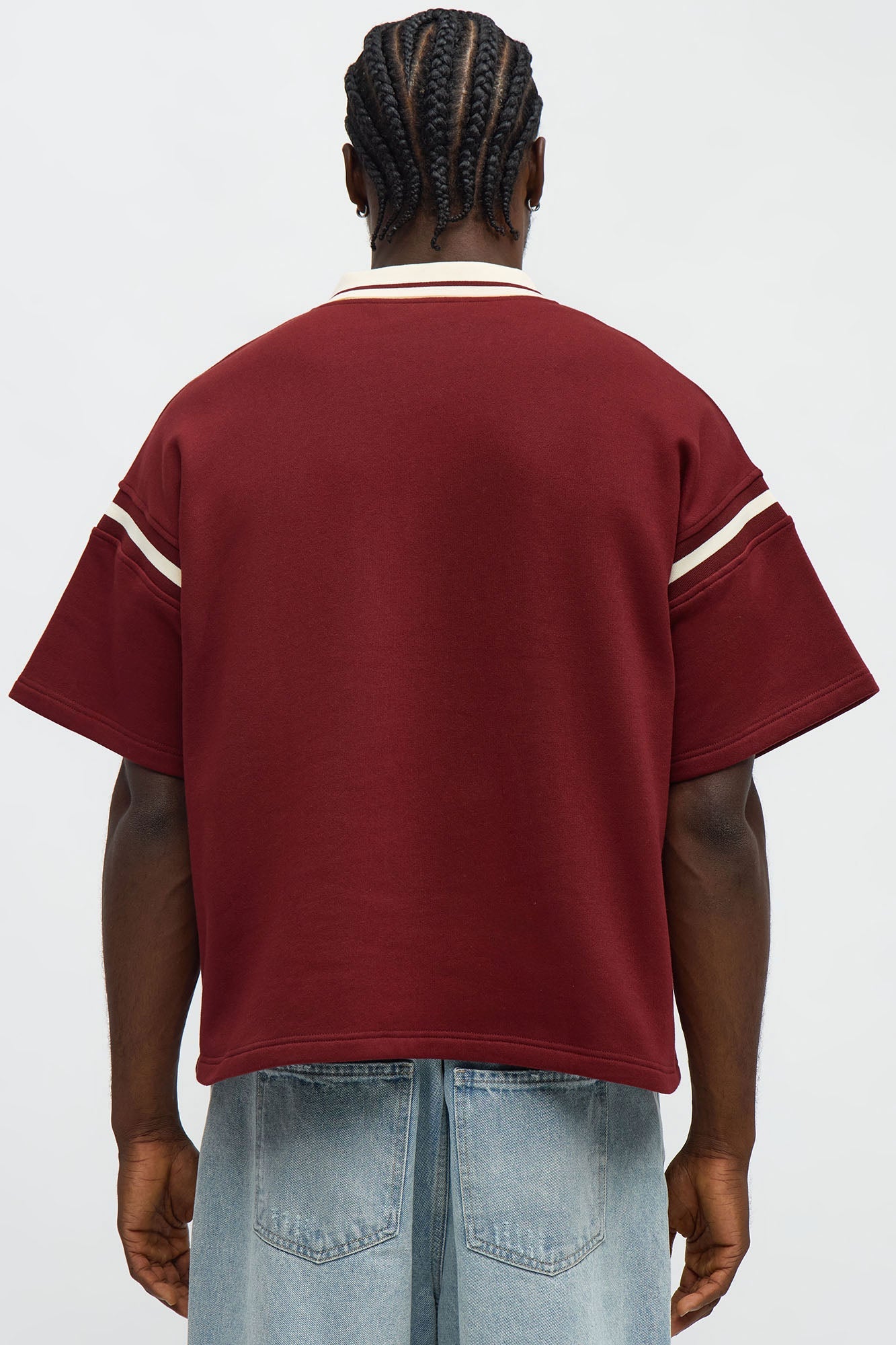 Less Is More Fleece Polo - Red/combo