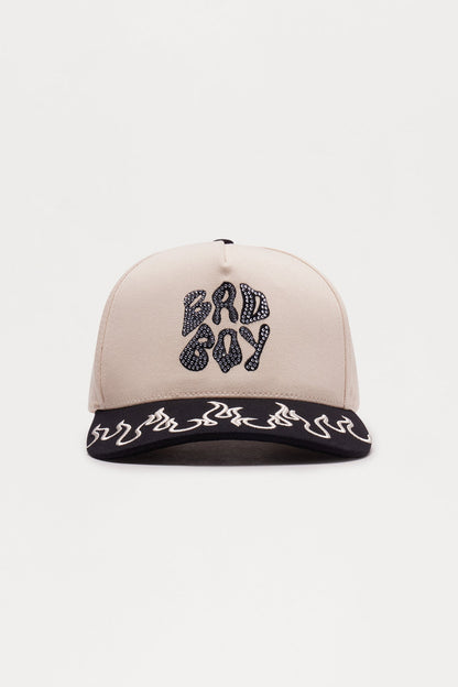 Bad Boy Stoned Structured Snapback Hat - Stone/Combo